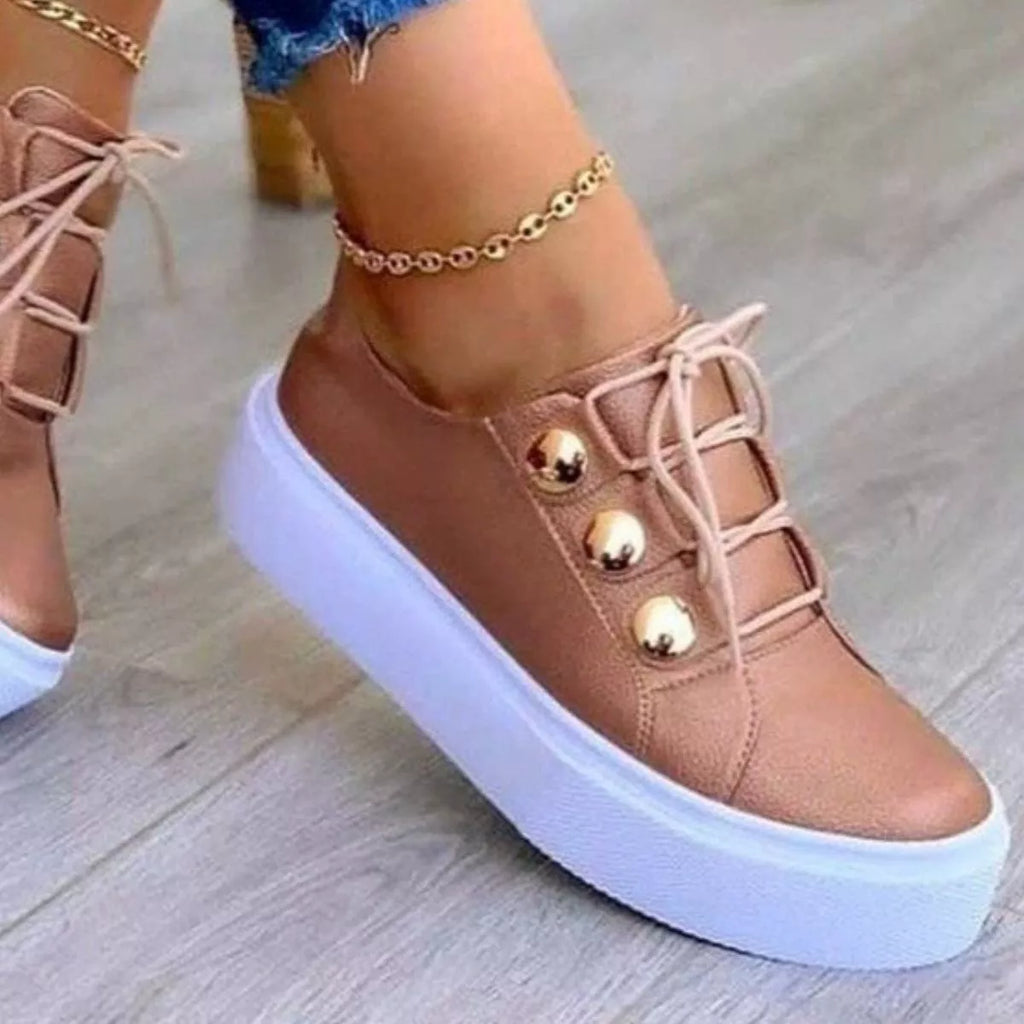 Round Toe Platform Sneakers