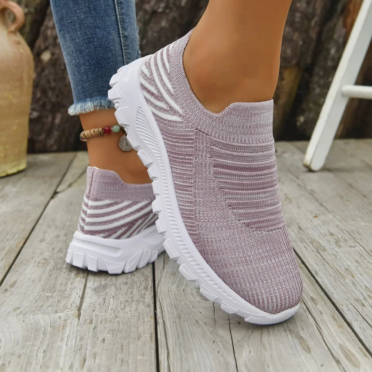 Breathable Mesh Platform Athletic