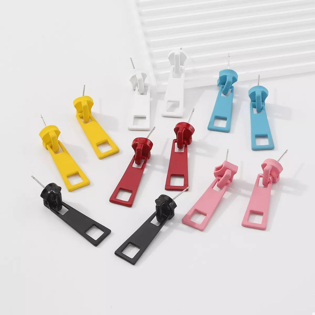 Colorful Zipper Drop Earrings