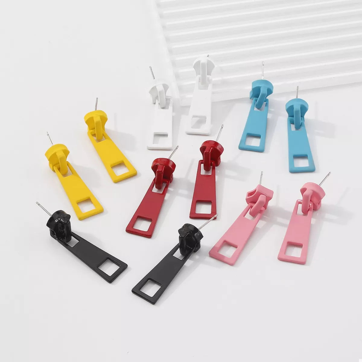 Colorful Zipper Drop Earrings