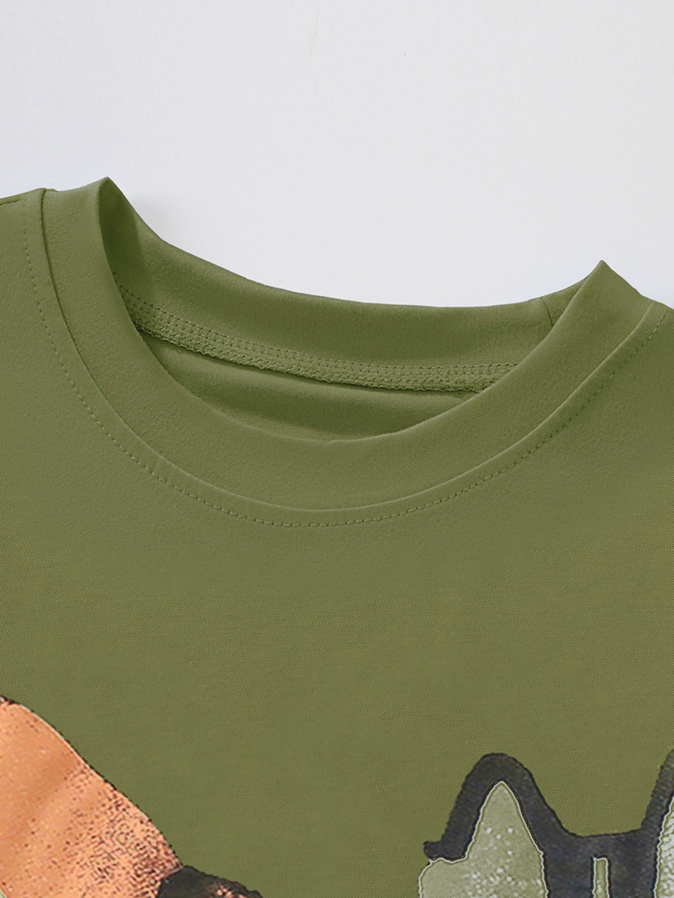 Children's Animal Print Crew Neck T-Shirt