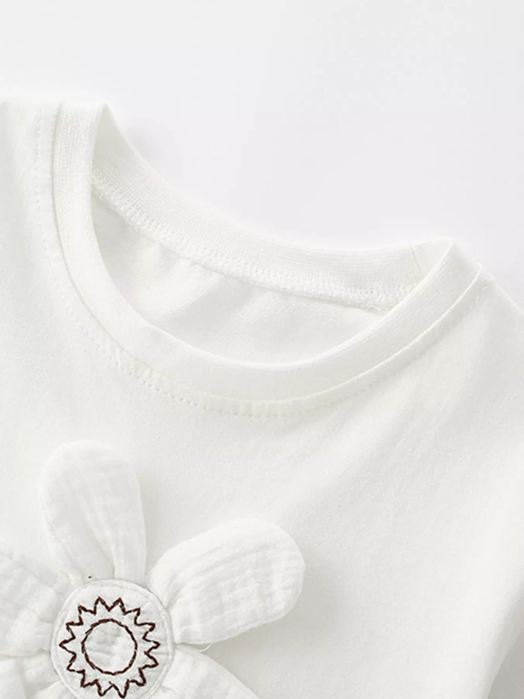 Children's 3D Flower Applique T-Shirt