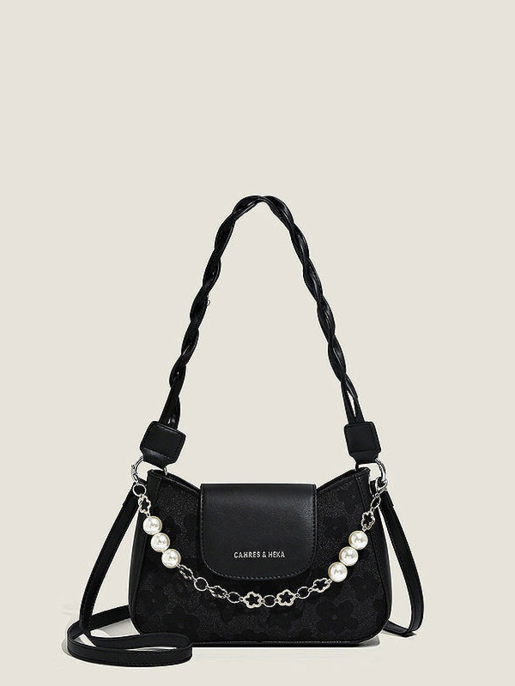 Pearl Chain Decor Shoulder Bag