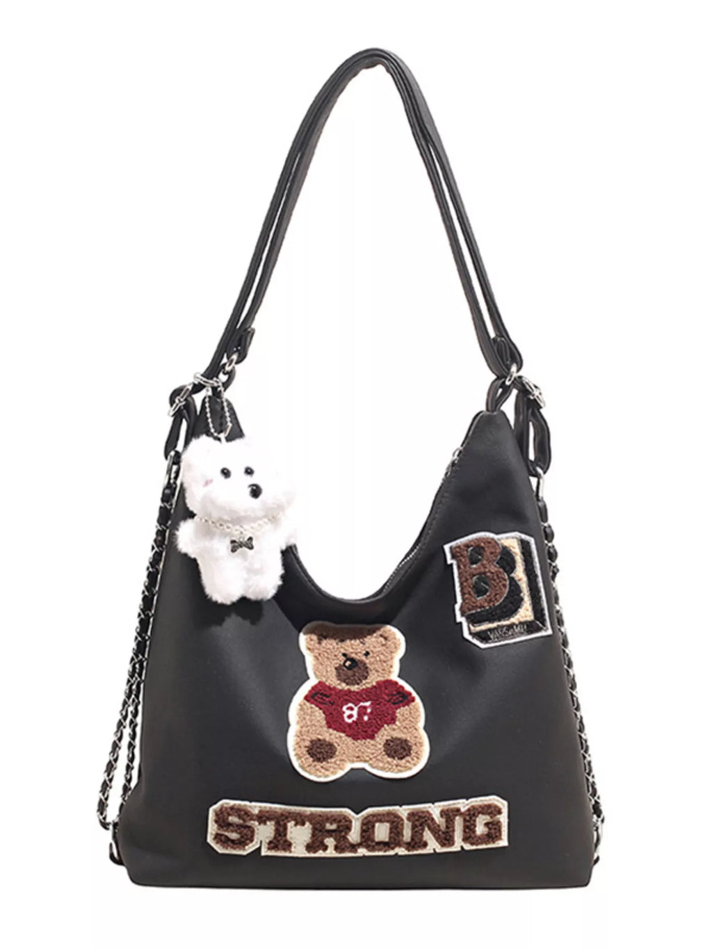 Cute Bear Adjustable Strap Handbag