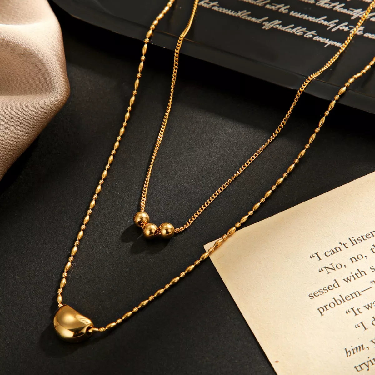 18K Gold-Plated Double Layered Necklace