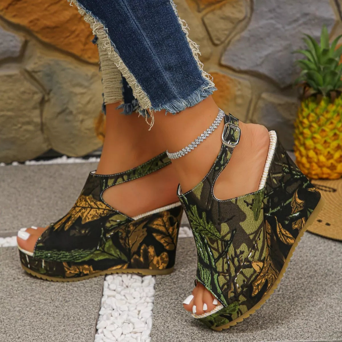 Open Toe Wedge Sandals
