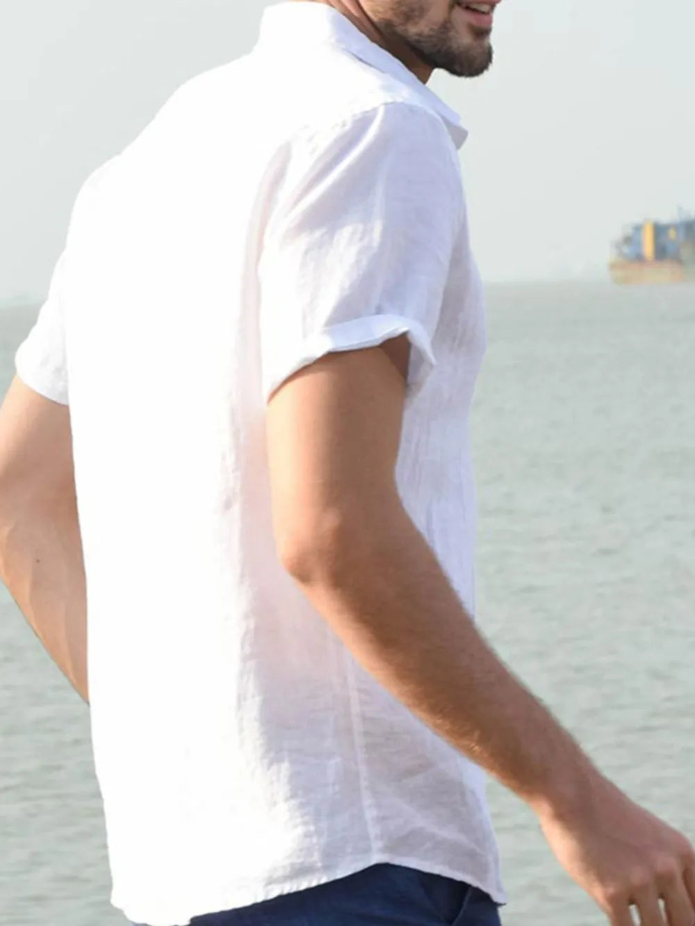 Men's Full Size Button Down Short Sleeve Shirt Plus Size