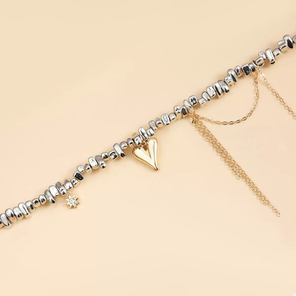 Silver-Plated Heart Necklace