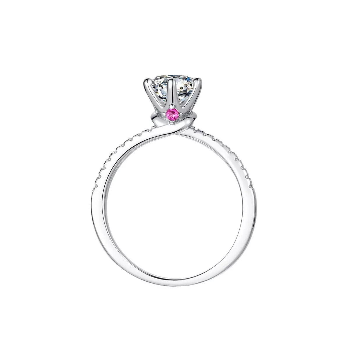 1 Carat 925 Sterling Silver Moissanite Ring