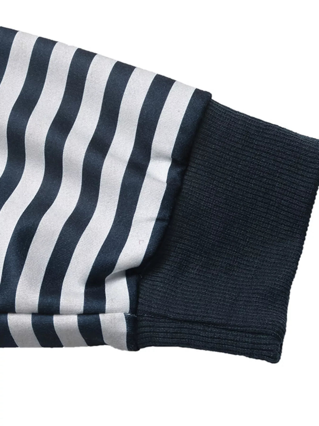 Striped Off-Shoulder Ribbon Accent Sweatshirt