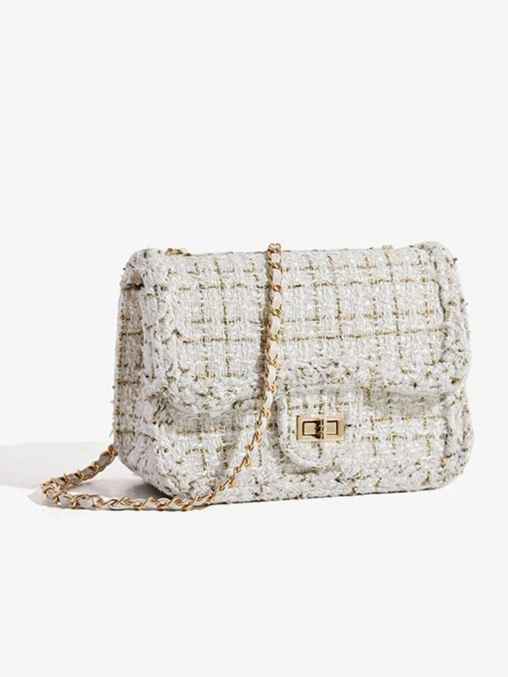 Tweed Chain Shoulder Bag