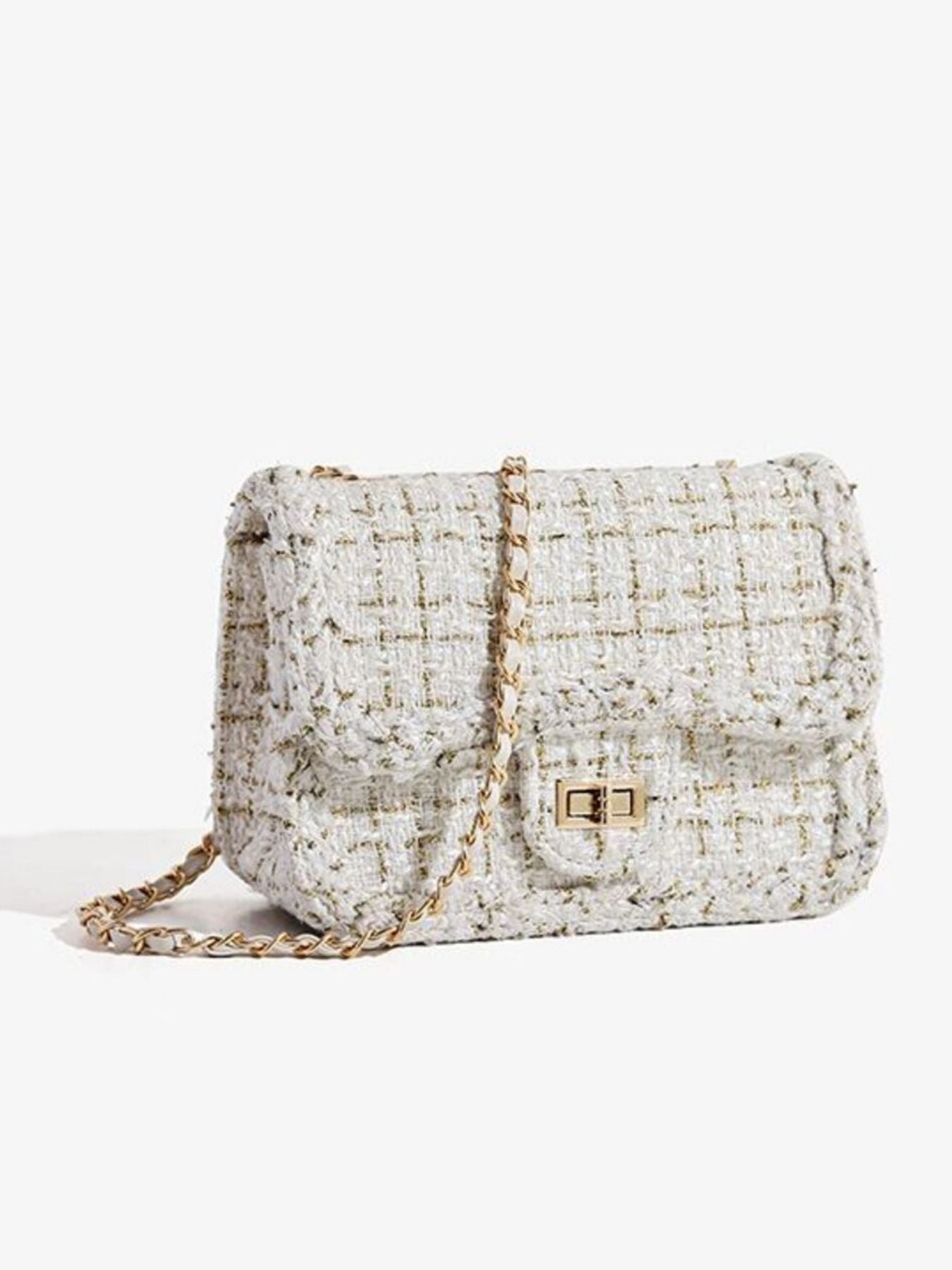Tweed Chain Shoulder Bag