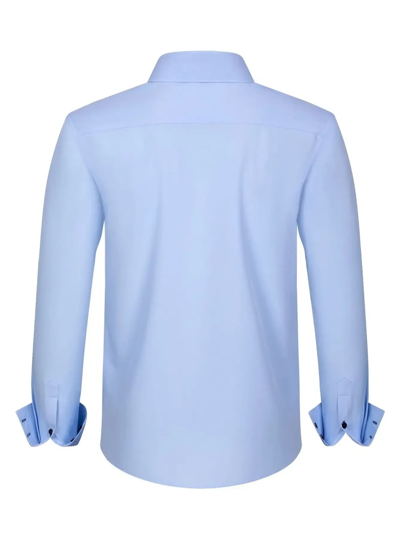 Men's Full Size Button-Down Casual Shirt with Contrast Cuffs Plus Size