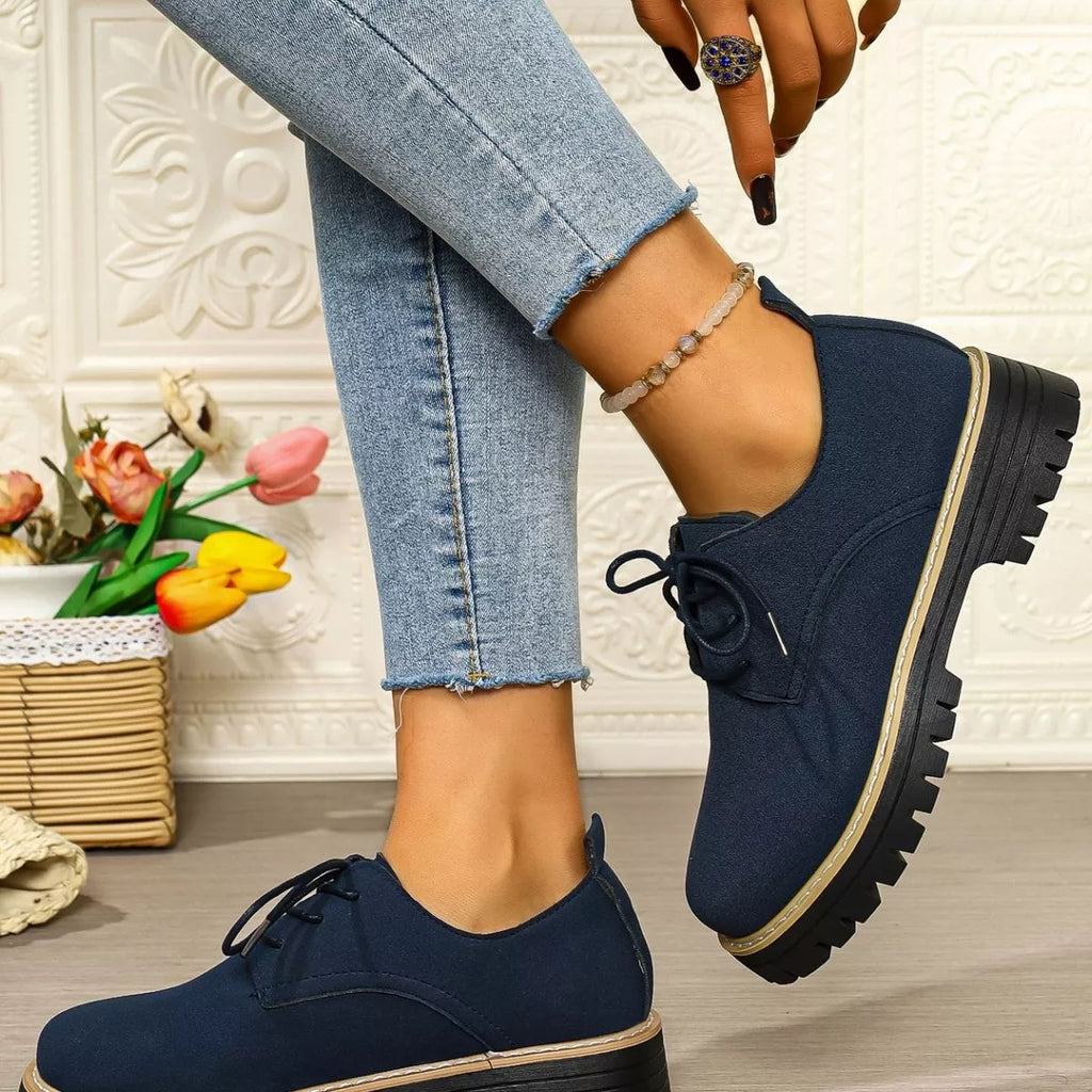 Lace-Up Platform Loafers