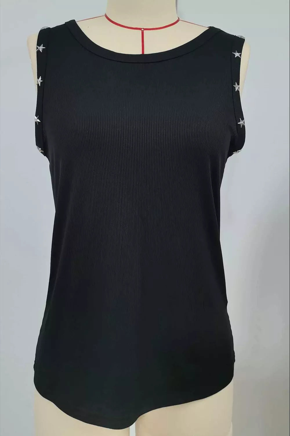 Star Detail Ribbed Tank
