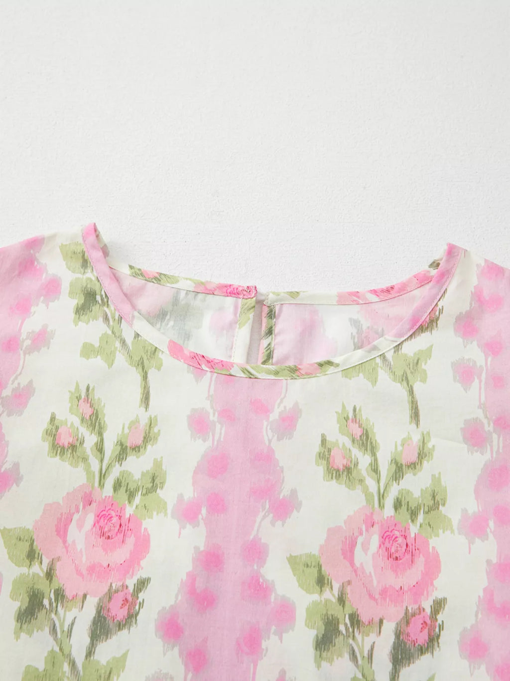 Floral Ruffle Sleeve Blouse