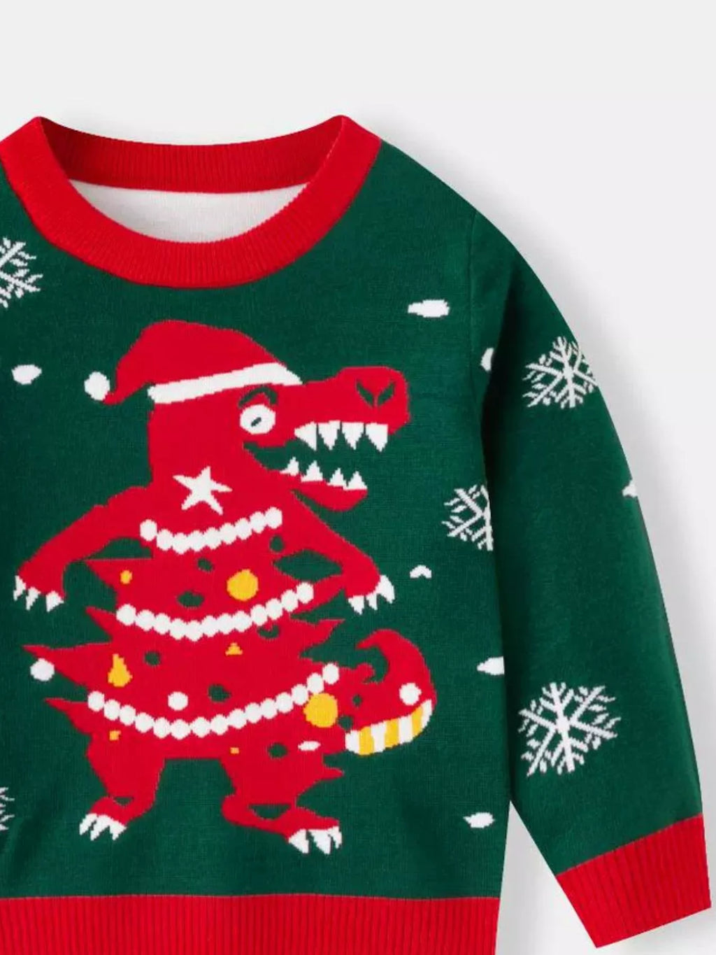 Children's Christmas Tree Round Neck Sweater