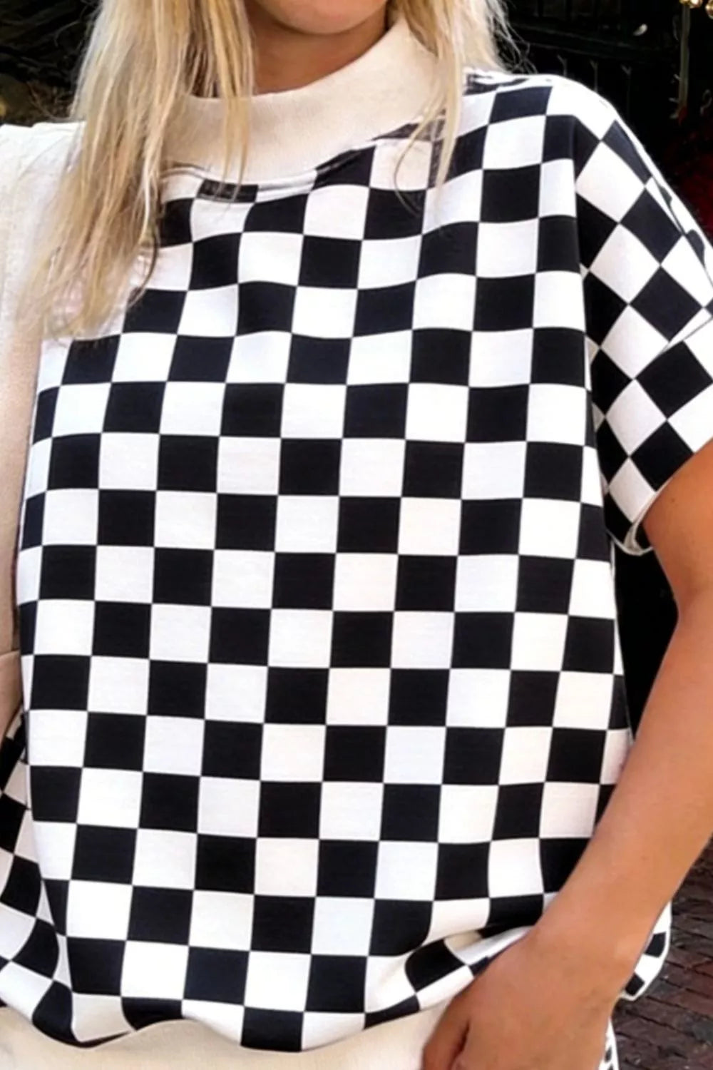 Checkerboard Short Sleeve Tee and Shorts Set