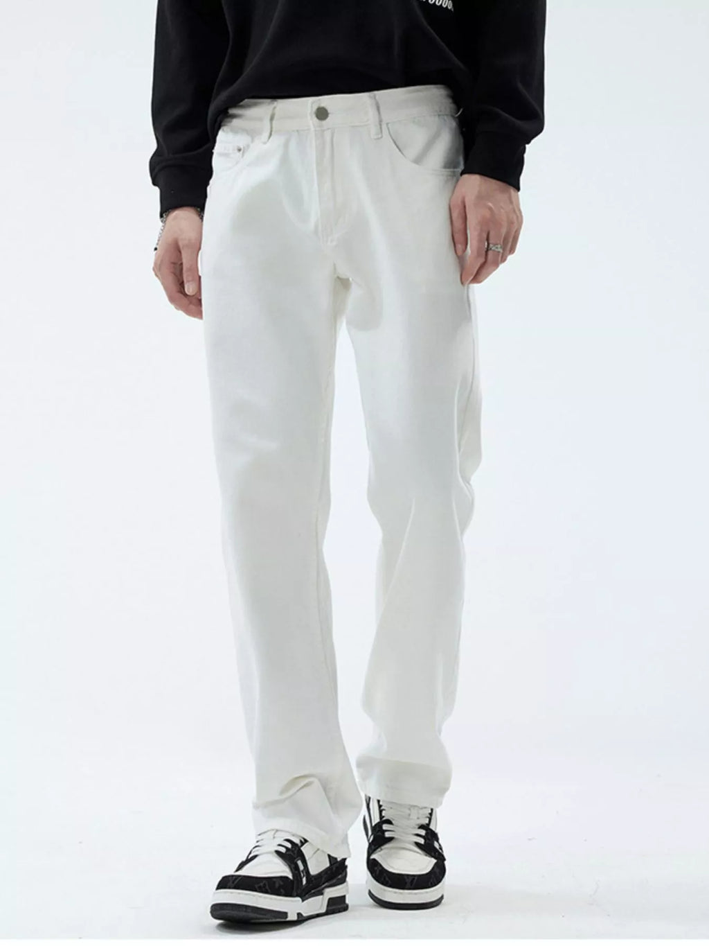 Men's Full Size Straight Leg Jeans Plus Size