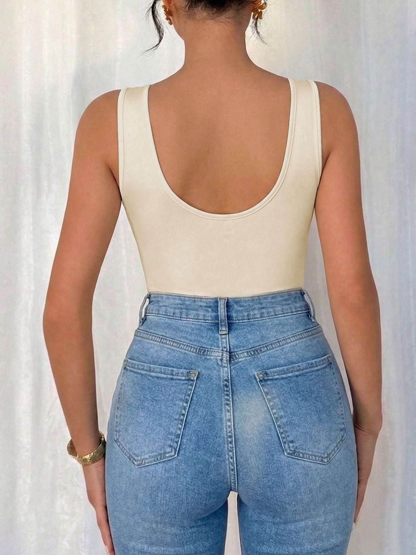 Cowl Neck Sleeveless Bodysuit