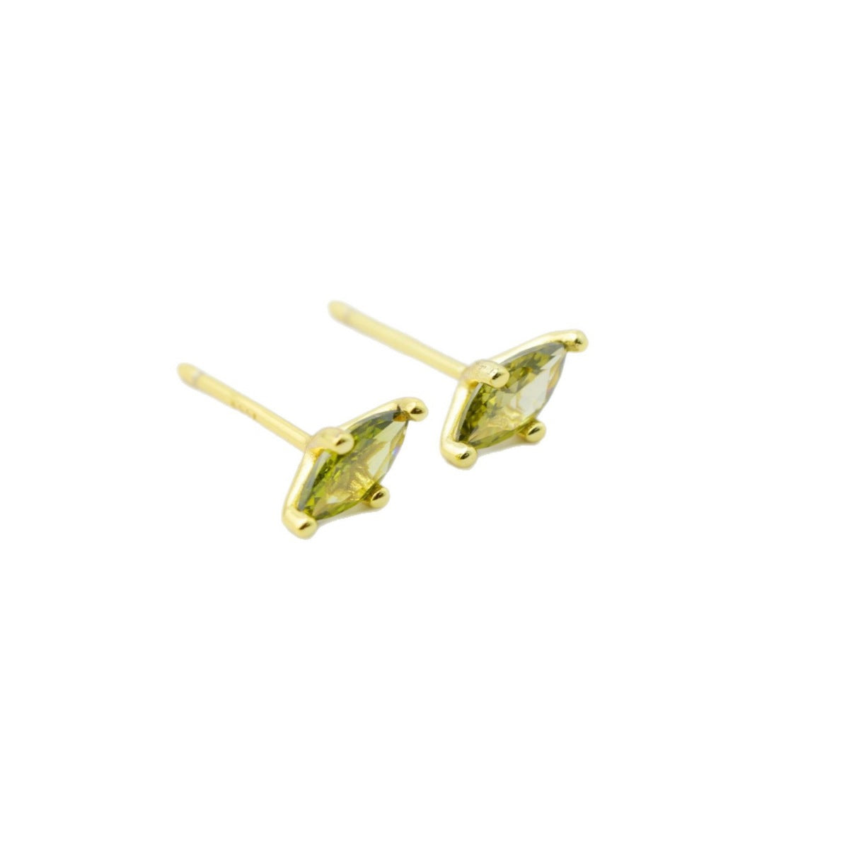 18K Gold-Plated Zircon Geometric Earrings