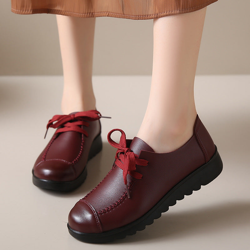 Women’s Black Flat Work Shoes – Soft Sole Anti-Slip Flats