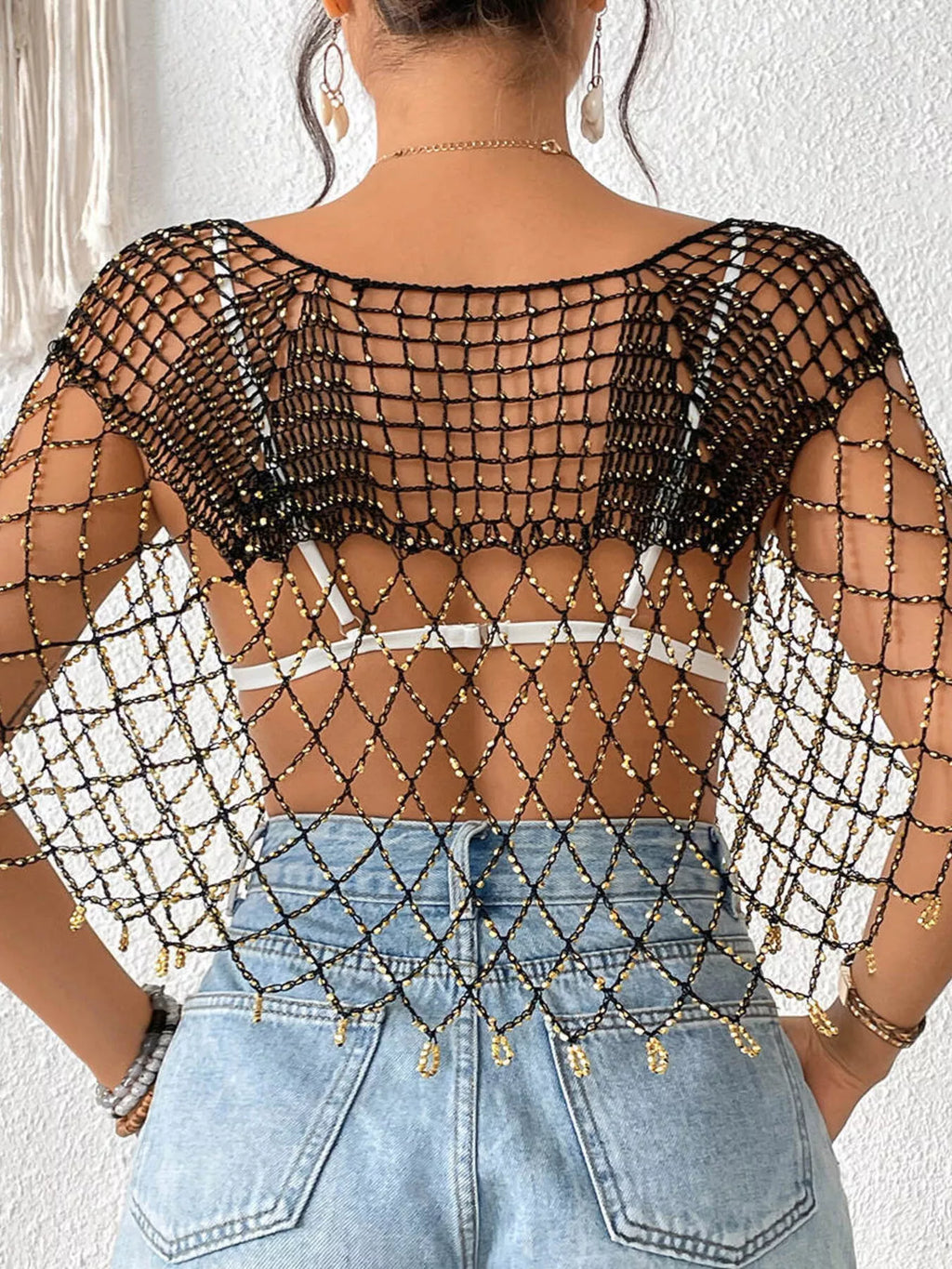 Beaded Crochet Cover Up