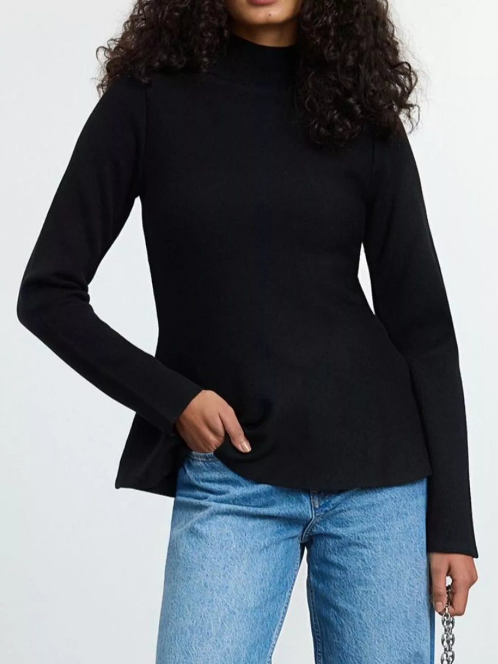 Mock Neck Long Sleeve Sweater