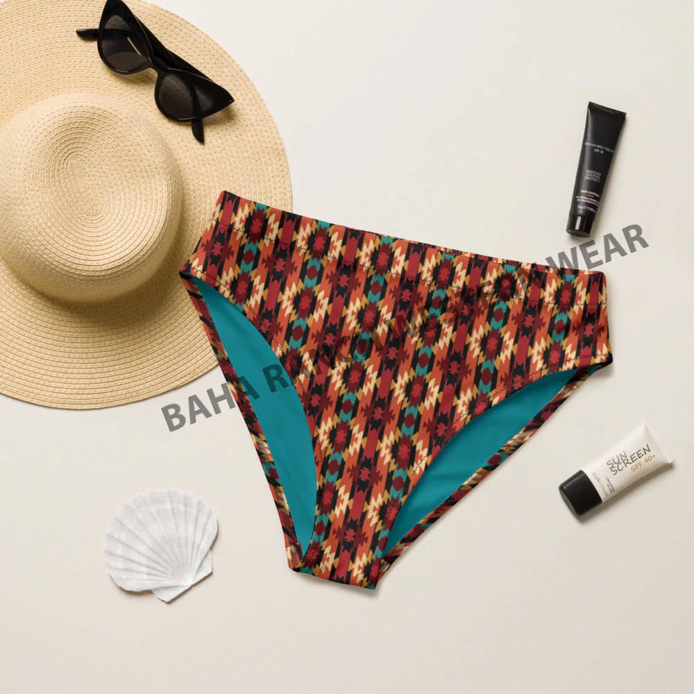 Ready to Ship Yeehaw Rust Aztec Bikini Bottom size XL