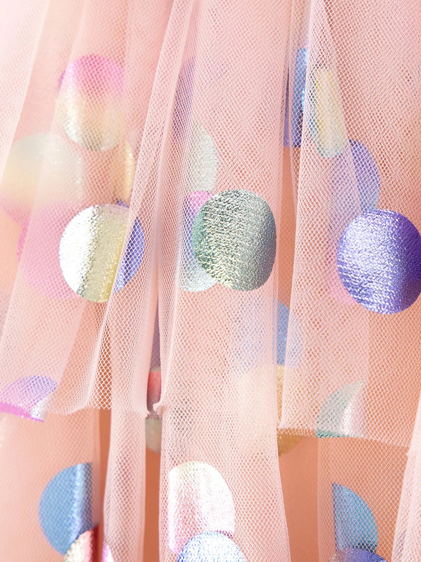 Children's Unicorn Ruffled Sleeve Tulle Dress