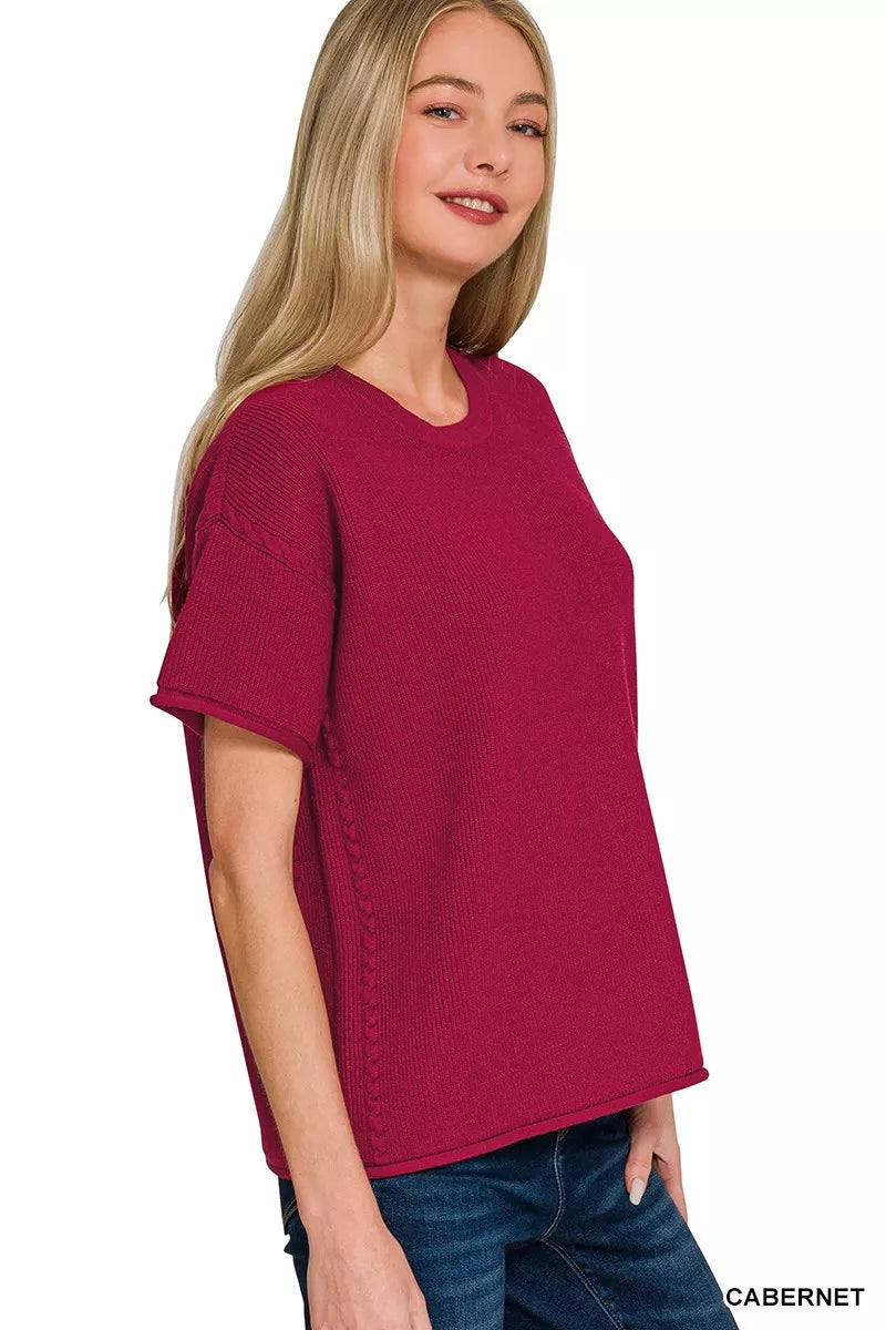 Zenana Viscose Round Neck Top & Pants Set