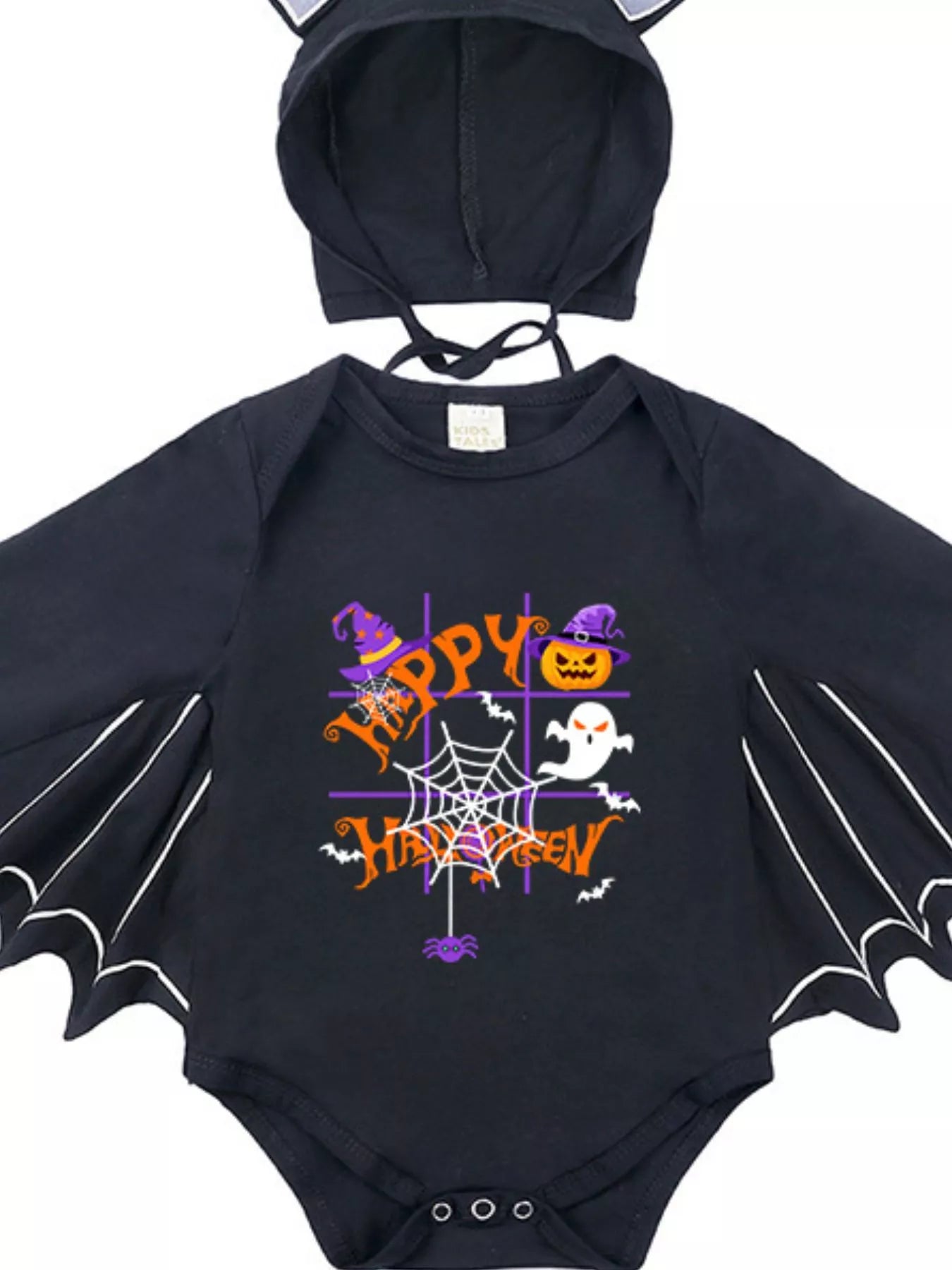 Children's Halloween Bat Bodysuit & Hat Costume Set