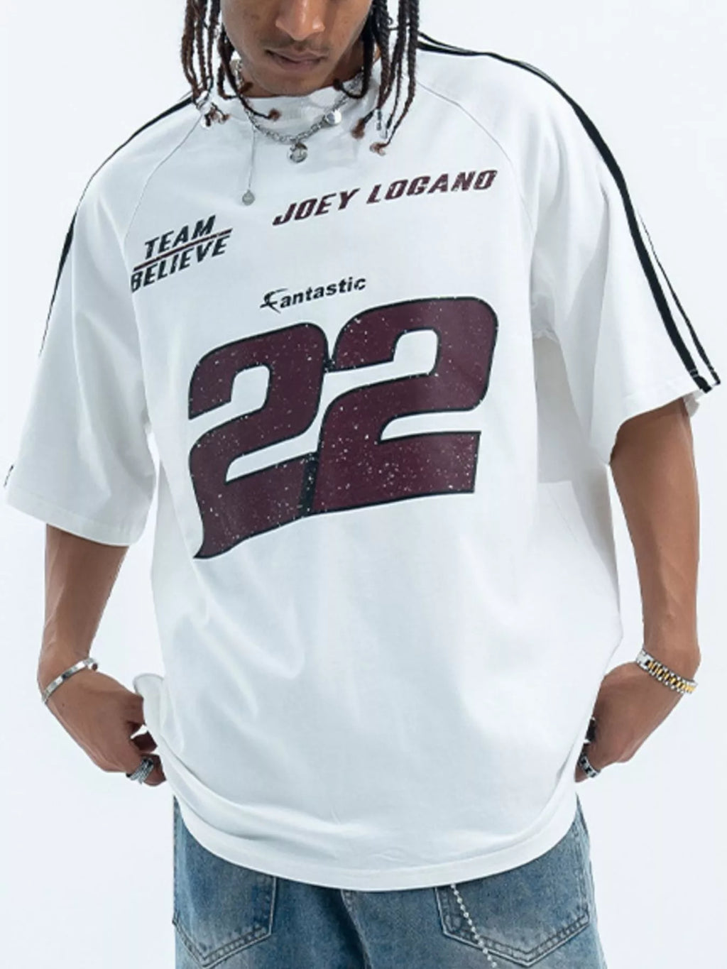 Men's Number Round Neck Short Sleeve T-Shirt