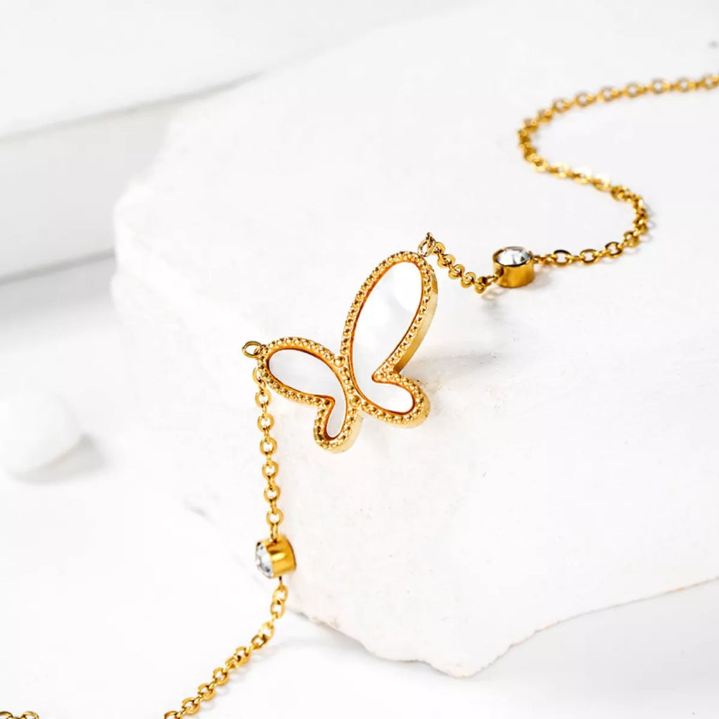 18K Gold-Plated Butterfly Necklace