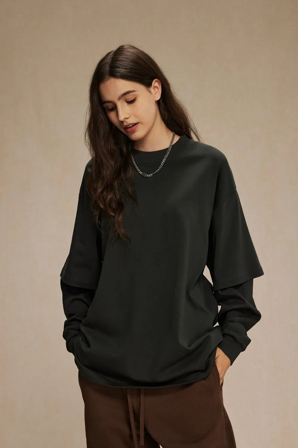 Men's Round Neck Long Sleeve T-Shirt