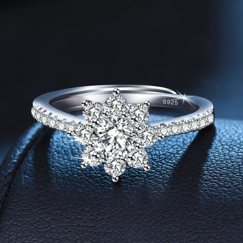 1 Carat Moissanite 925 Sterling Silver Ring