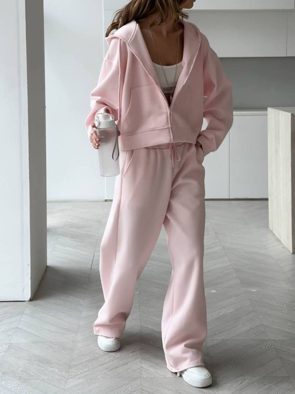 Zip-Up Hoodie and Sweatpants Set
