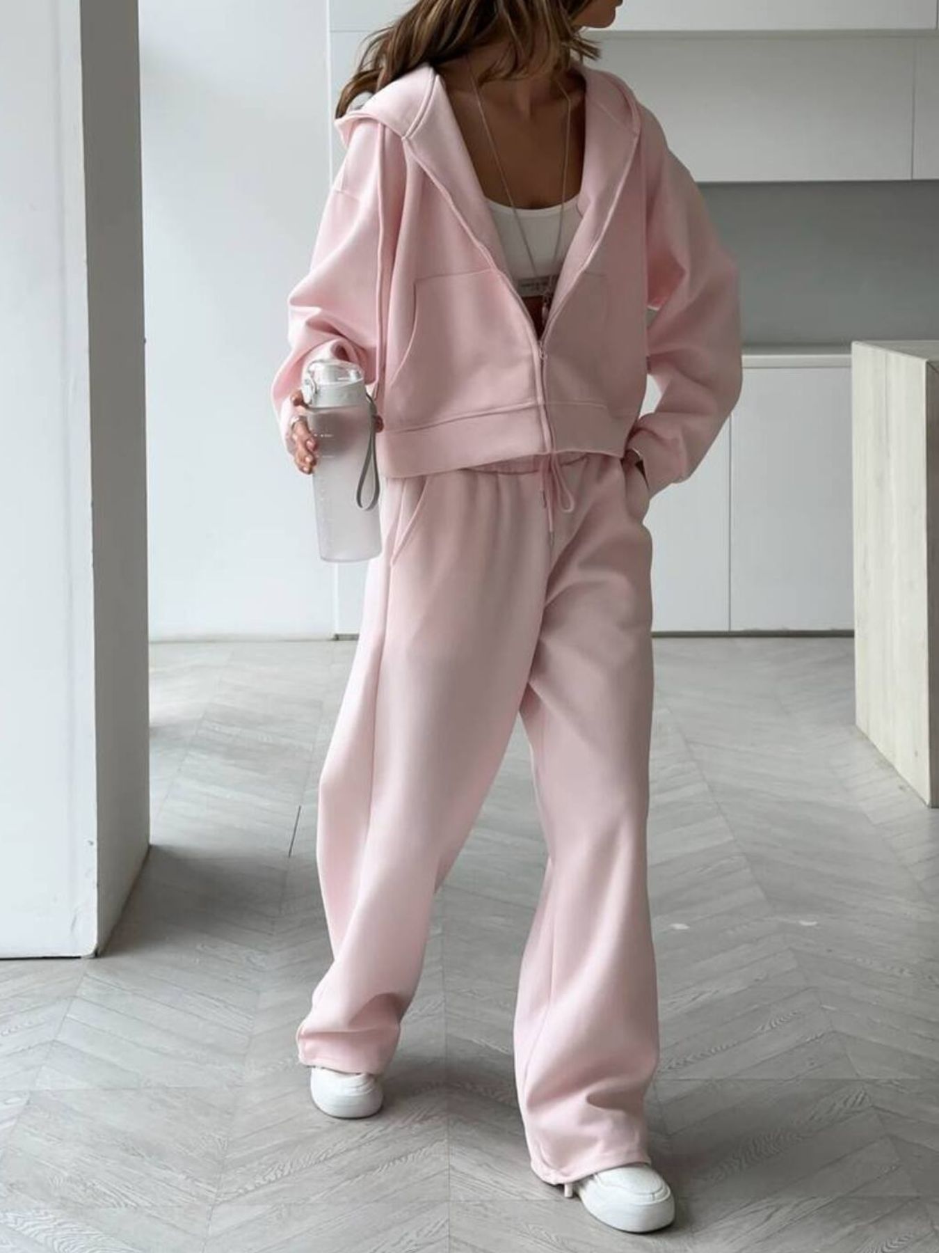 Zip-Up Hoodie and Sweatpants Set