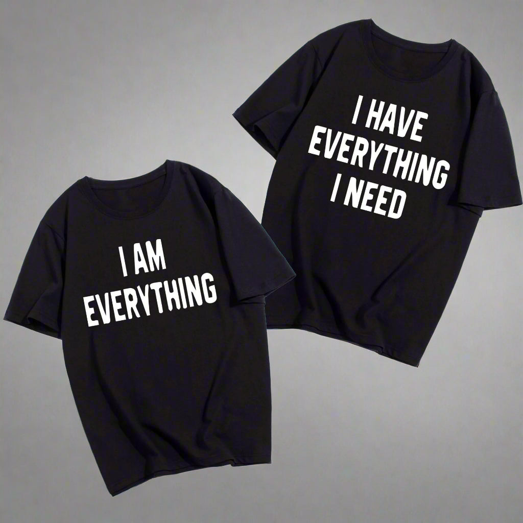 Couples with short sleeve t-shirts