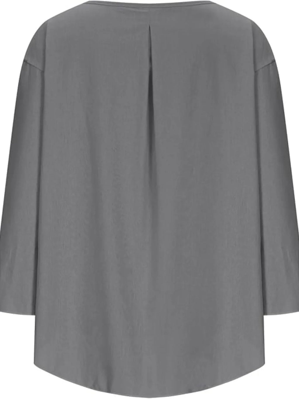 Full Size Round Neck Relaxed Fit Blouse Plus Size