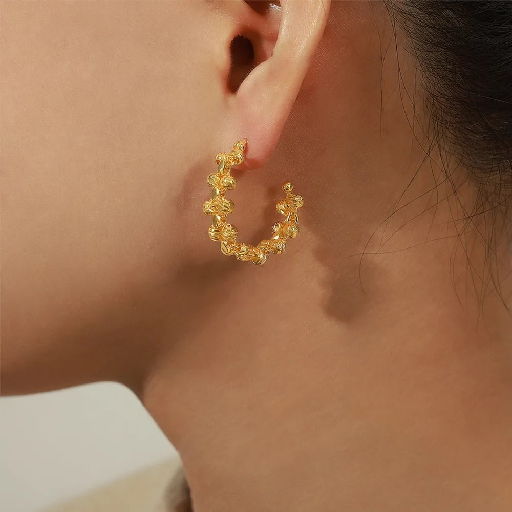 Titanium Steel C-Hoop Earrings