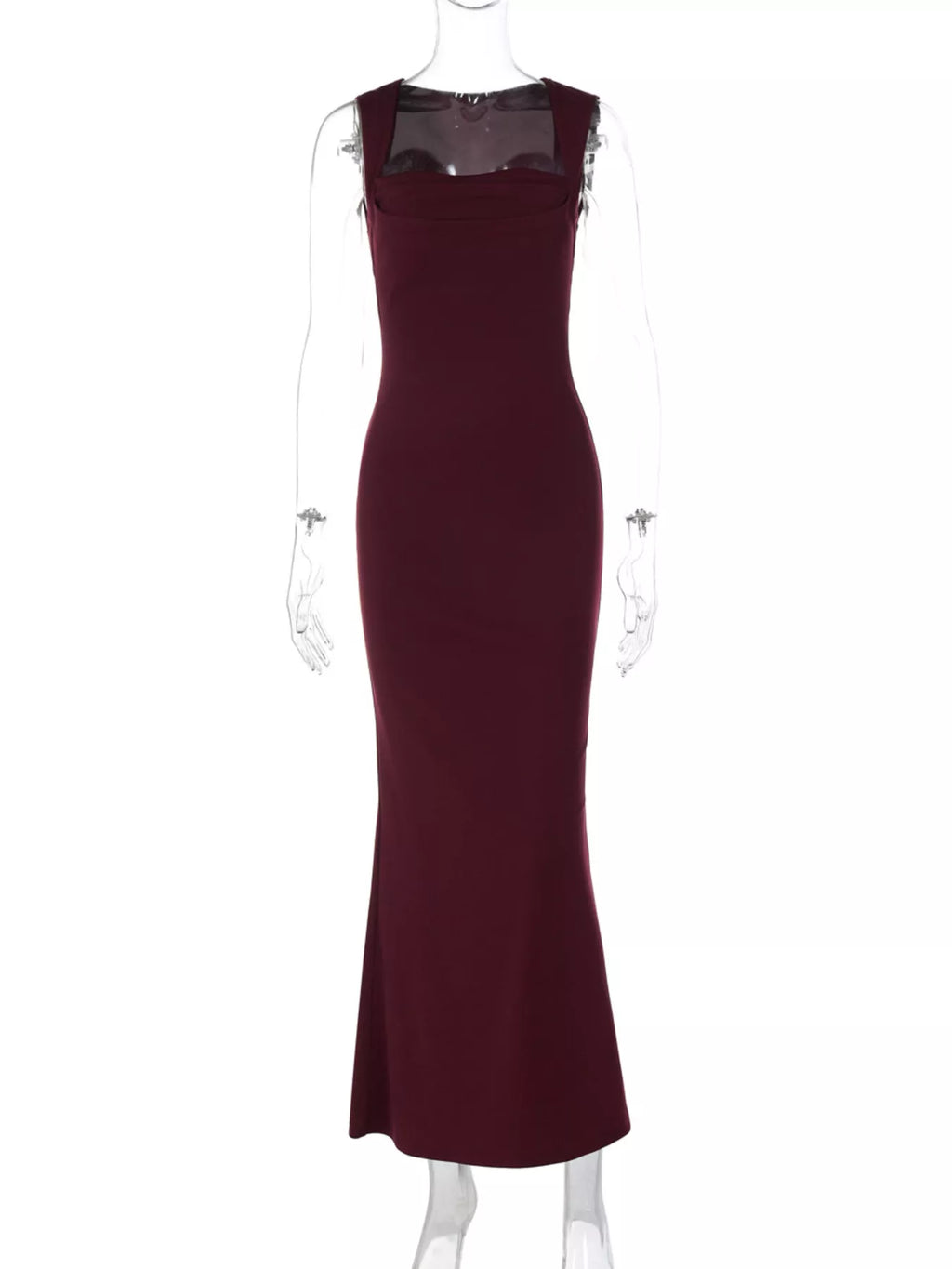 Square Neck Sleeveless Maxi Dress
