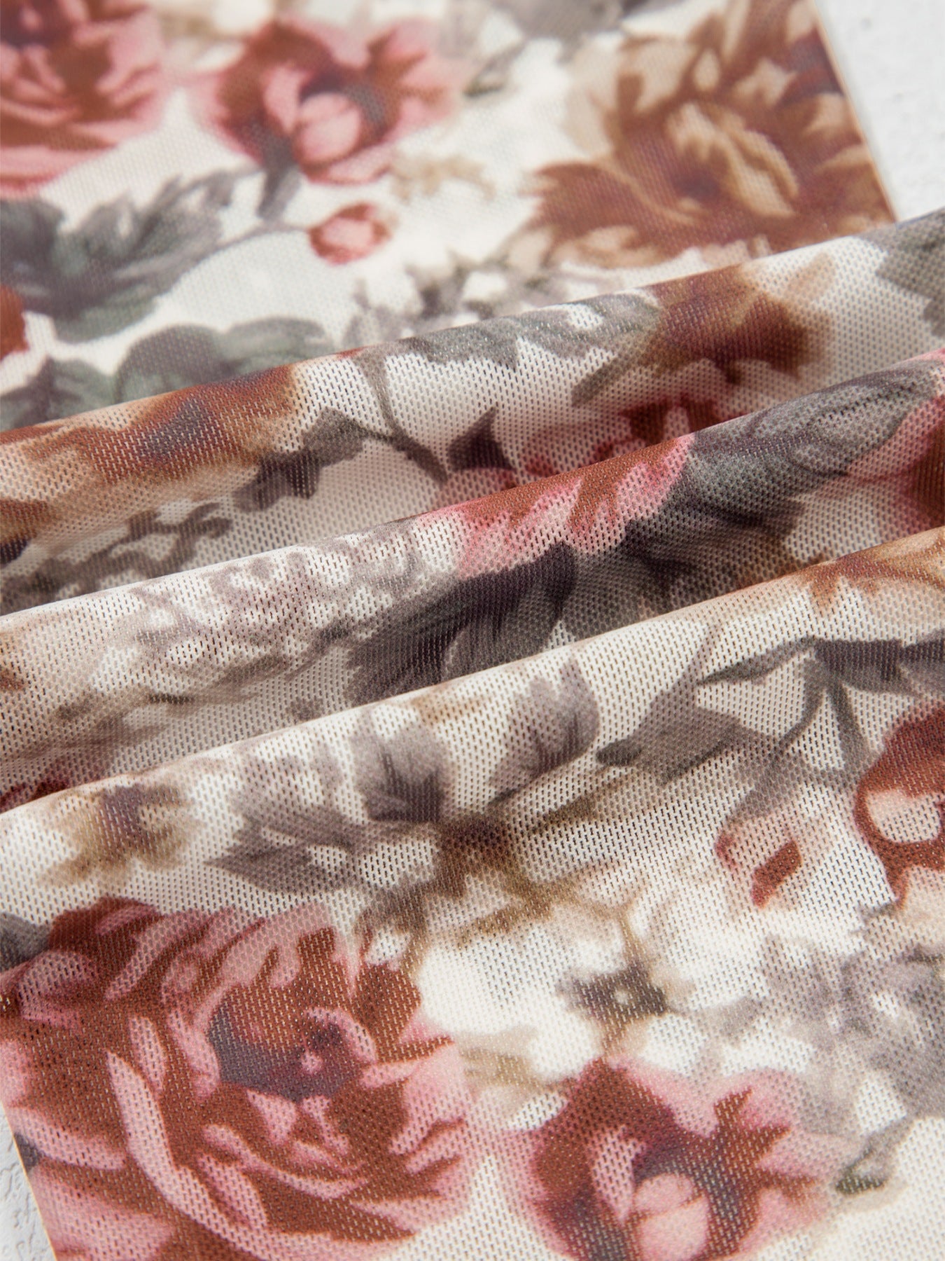Floral Print Flounce Sleeve Blouse