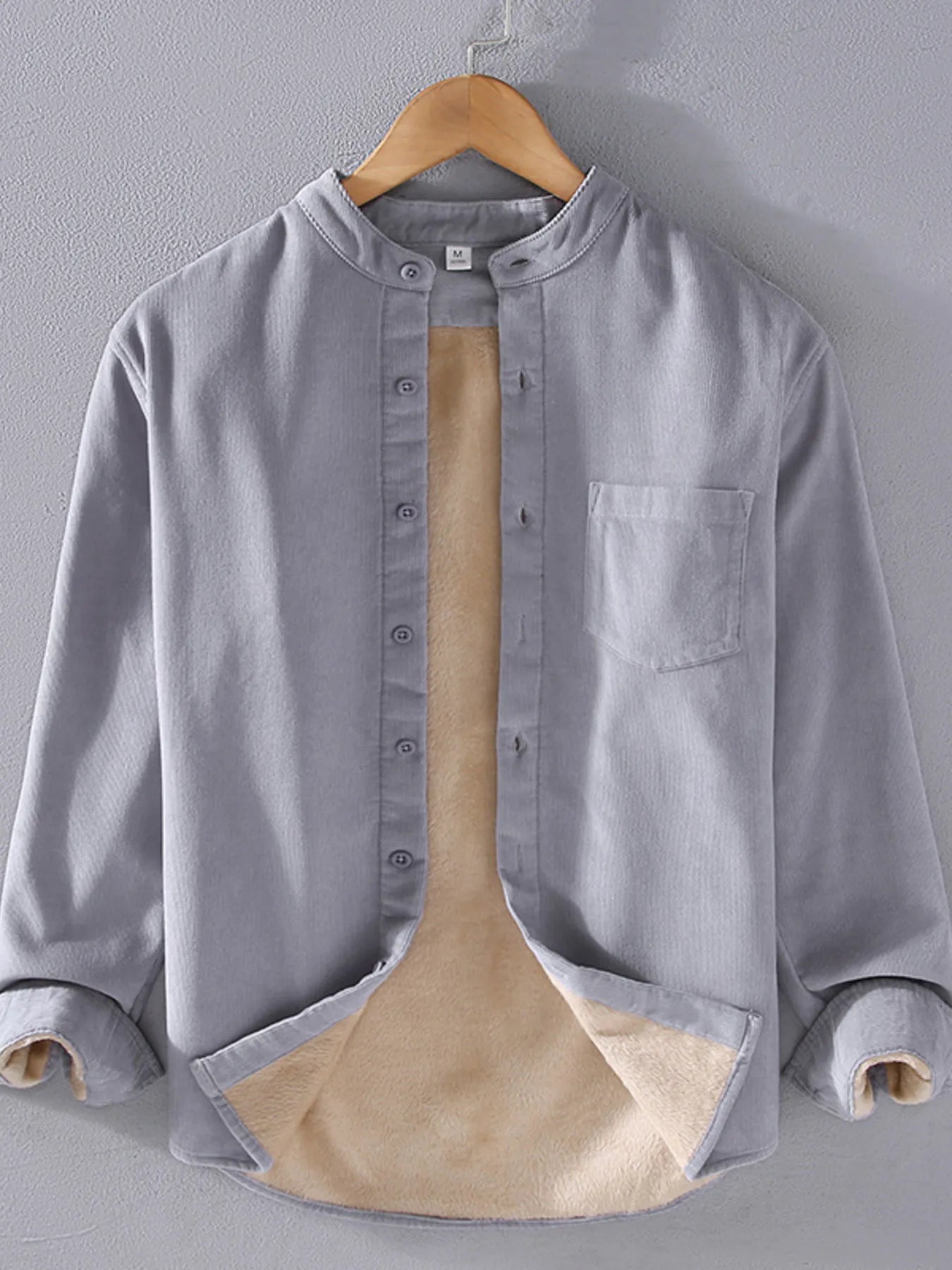Men's Plus Size Button Up Long Sleeve Shirt