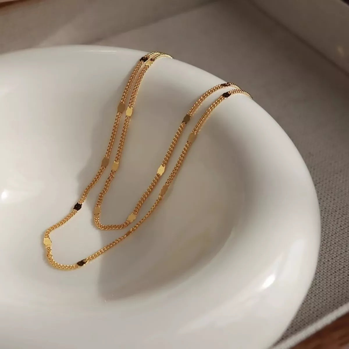 18K Gold-Plated 925 Sterling Silver Chain Necklace