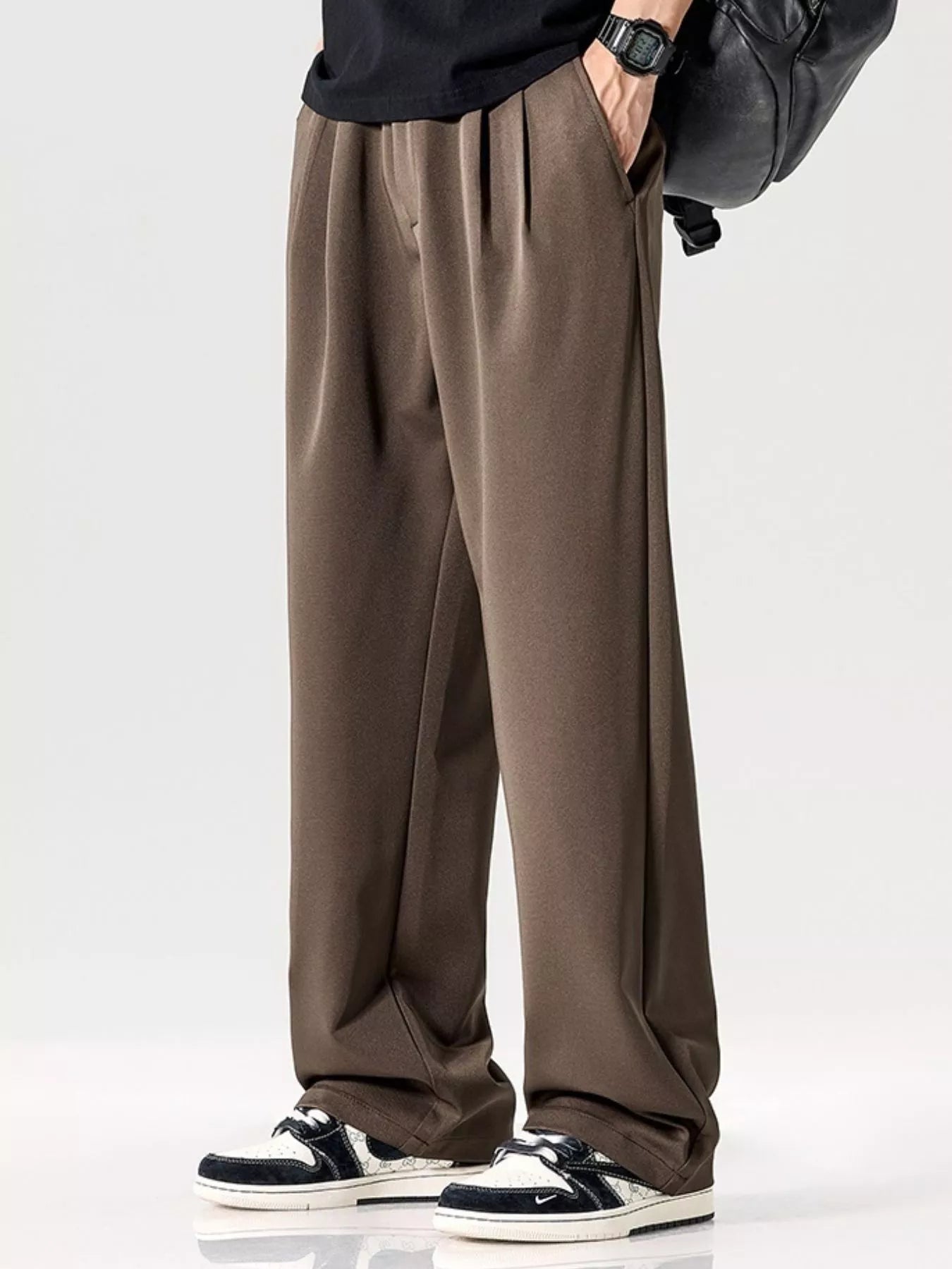 Men's Plus Size Wide Leg Pants