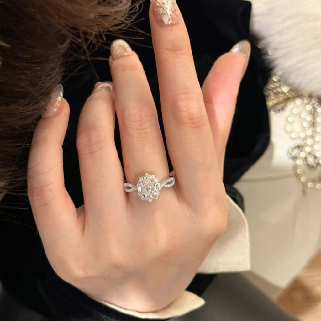 1 Carat Moissanite 925 Sterling Silver Ring