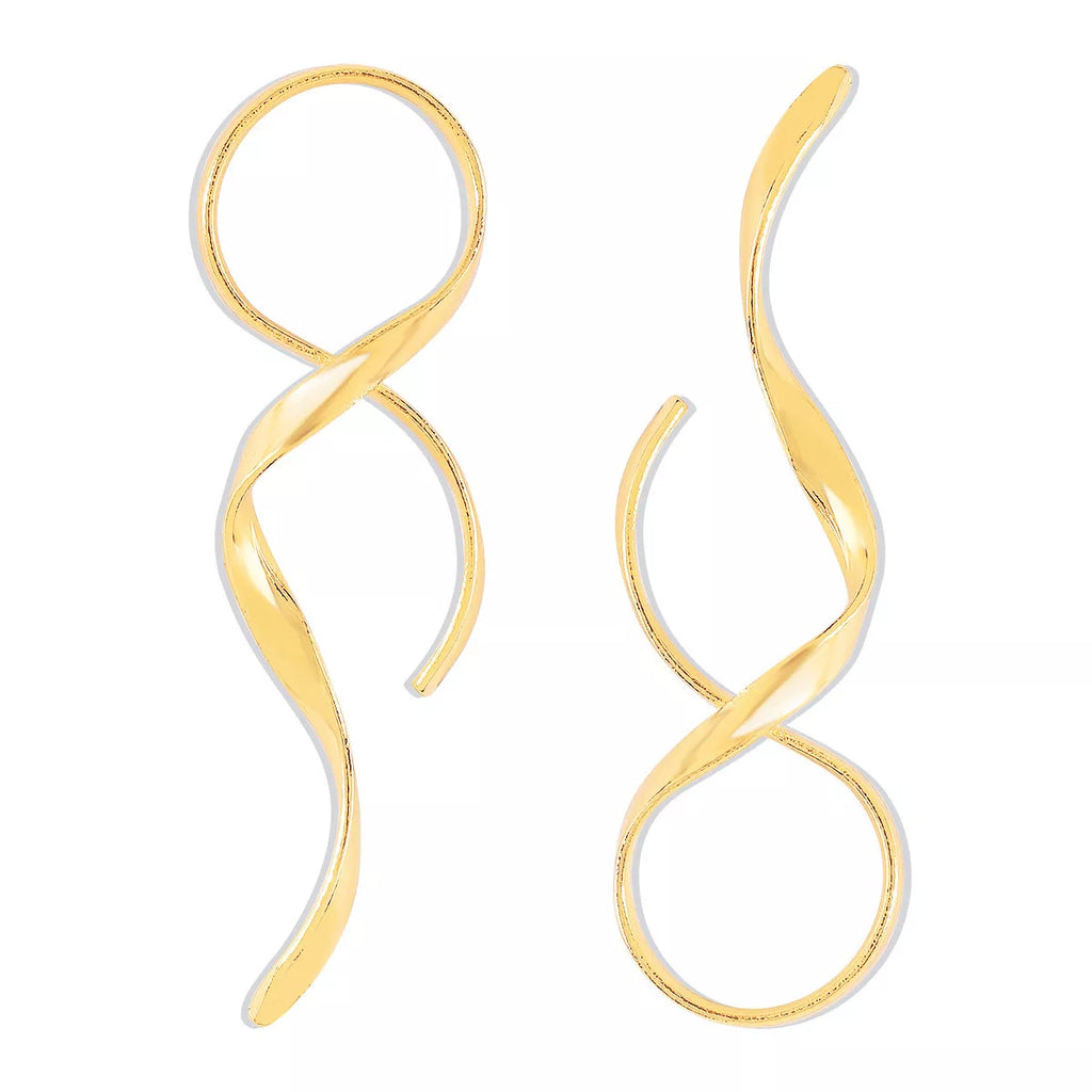 Alloy Spiral Drop Earrings