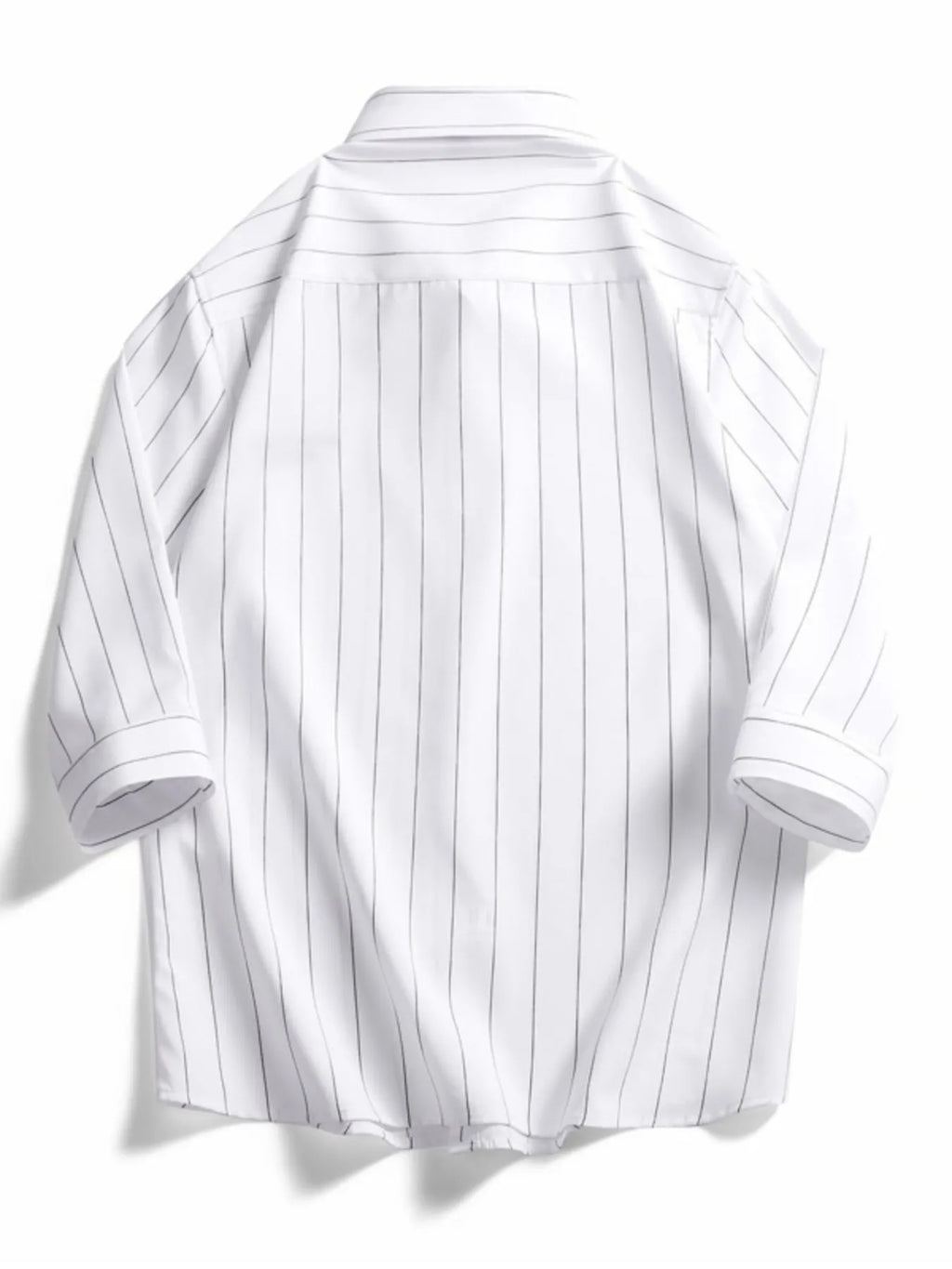 Men's Plus Size Striped Button-Down Casual Shirt
