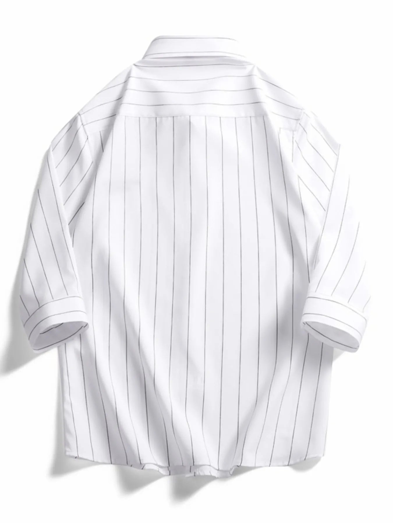 Men's Plus Size Striped Button-Down Casual Shirt